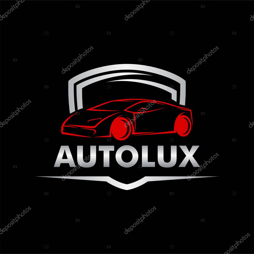 Auto lux logo on black background