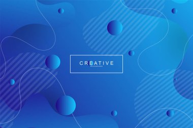 Akışkan açılış sayfası, mavi arka plan. Sıvı, sıvı, dalgalı, degrade, akan, dinamik şekil arka plan. Modaya uygun ve modern arka plan. Cool banner tasarım şablonu.