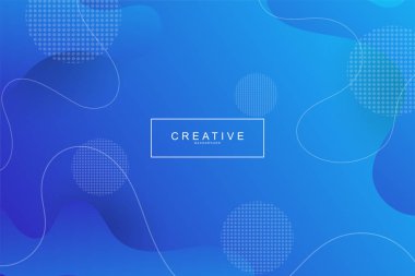 Akışkan açılış sayfası, mavi arka plan. Sıvı, sıvı, dalgalı, degrade, akan, dinamik şekil arka plan. Modaya uygun ve modern arka plan. Cool banner tasarım şablonu.