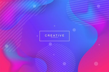 Akışkan açılış sayfası, mavi ve mor arka plan. Sıvı, sıvı, dalgalı, degrade, akan, dinamik şekil arka plan. Modaya uygun ve modern arka plan renkleri. Cool banner tasarım şablonu.