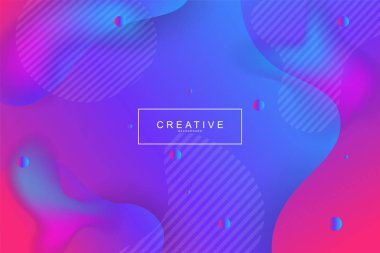Akışkan açılış sayfası, mavi ve mor arka plan. Sıvı, sıvı, dalgalı, degrade, akan, dinamik şekil arka plan. Modaya uygun ve modern arka plan renkleri. Cool banner tasarım şablonu.
