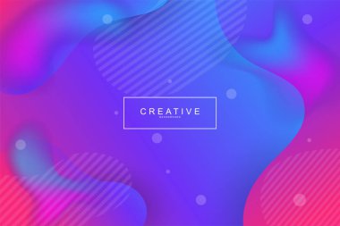 Akışkan açılış sayfası, mavi ve mor arka plan. Sıvı, sıvı, dalgalı, degrade, akan, dinamik şekil arka plan. Modaya uygun ve modern arka plan renkleri. Cool banner tasarım şablonu.