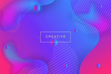 Akışkan açılış sayfası, mavi ve mor arka plan. Sıvı, sıvı, dalgalı, degrade, akan, dinamik şekil arka plan. Modaya uygun ve modern arka plan renkleri. Cool banner tasarım şablonu.
