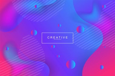Akışkan açılış sayfası, mavi ve mor arka plan. Sıvı, sıvı, dalgalı, degrade, akan, dinamik şekil arka plan. Modaya uygun ve modern arka plan renkleri. Cool banner tasarım şablonu.