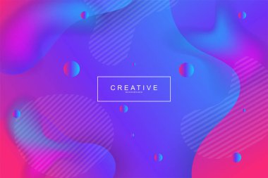 Akışkan açılış sayfası, mavi ve mor arka plan. Sıvı, sıvı, dalgalı, degrade, akan, dinamik şekil arka plan. Modaya uygun ve modern arka plan renkleri. Cool banner tasarım şablonu.