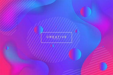 Akışkan açılış sayfası, mavi ve mor arka plan. Sıvı, sıvı, dalgalı, degrade, akan, dinamik şekil arka plan. Modaya uygun ve modern arka plan renkleri. Cool banner tasarım şablonu.