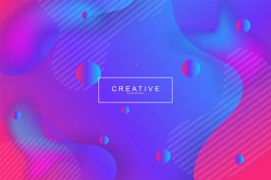 Akışkan açılış sayfası, mavi ve mor arka plan. Sıvı, sıvı, dalgalı, degrade, akan, dinamik şekil arka plan. Modaya uygun ve modern arka plan renkleri. Cool banner tasarım şablonu.