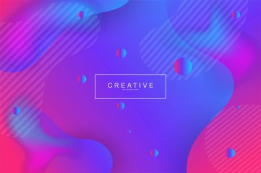 Akışkan açılış sayfası, mavi ve mor arka plan. Sıvı, sıvı, dalgalı, degrade, akan, dinamik şekil arka plan. Modaya uygun ve modern arka plan renkleri. Cool banner tasarım şablonu.