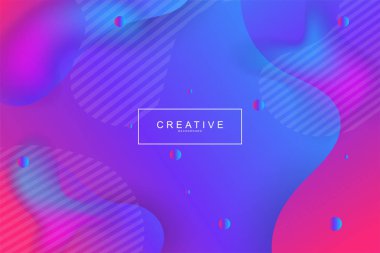 Akışkan açılış sayfası, mavi ve mor arka plan. Sıvı, sıvı, dalgalı, degrade, akan, dinamik şekil arka plan. Modaya uygun ve modern arka plan renkleri. Cool banner tasarım şablonu.