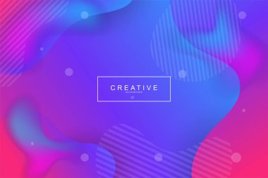 Akışkan açılış sayfası, mavi ve mor arka plan. Sıvı, sıvı, dalgalı, degrade, akan, dinamik şekil arka plan. Modaya uygun ve modern arka plan renkleri. Cool banner tasarım şablonu.