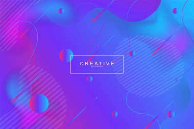 Akışkan açılış sayfası, mavi ve mor arka plan. Sıvı, sıvı, dalgalı, degrade, akan, dinamik şekil arka plan. Modaya uygun ve modern arka plan renkleri. Cool banner tasarım şablonu.