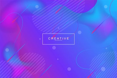 Akışkan açılış sayfası, mavi ve mor arka plan. Sıvı, sıvı, dalgalı, degrade, akan, dinamik şekil arka plan. Modaya uygun ve modern arka plan renkleri. Cool banner tasarım şablonu.