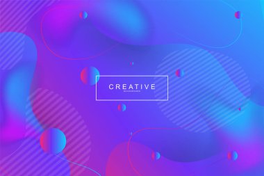 Akışkan açılış sayfası, mavi ve mor arka plan. Sıvı, sıvı, dalgalı, degrade, akan, dinamik şekil arka plan. Modaya uygun ve modern arka plan renkleri. Cool banner tasarım şablonu.