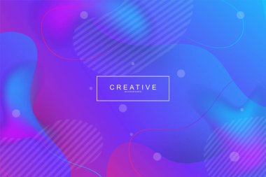 Akışkan açılış sayfası, mavi ve mor arka plan. Sıvı, sıvı, dalgalı, degrade, akan, dinamik şekil arka plan. Modaya uygun ve modern arka plan renkleri. Cool banner tasarım şablonu.