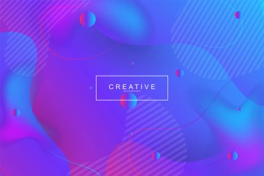 Akışkan açılış sayfası, mavi ve mor arka plan. Sıvı, sıvı, dalgalı, degrade, akan, dinamik şekil arka plan. Modaya uygun ve modern arka plan renkleri. Cool banner tasarım şablonu.