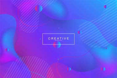 Akışkan açılış sayfası, mavi ve mor arka plan. Sıvı, sıvı, dalgalı, degrade, akan, dinamik şekil arka plan. Modaya uygun ve modern arka plan renkleri. Cool banner tasarım şablonu.