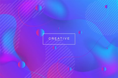 Akışkan açılış sayfası, mavi ve mor arka plan. Sıvı, sıvı, dalgalı, degrade, akan, dinamik şekil arka plan. Modaya uygun ve modern arka plan renkleri. Cool banner tasarım şablonu.