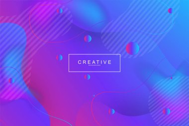 Akışkan açılış sayfası, mavi ve mor arka plan. Sıvı, sıvı, dalgalı, degrade, akan, dinamik şekil arka plan. Modaya uygun ve modern arka plan renkleri. Cool banner tasarım şablonu.