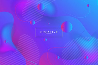 Akışkan açılış sayfası, mavi ve mor arka plan. Sıvı, sıvı, dalgalı, degrade, akan, dinamik şekil arka plan. Modaya uygun ve modern arka plan renkleri. Cool banner tasarım şablonu.