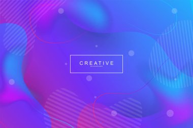 Akışkan açılış sayfası, mavi ve mor arka plan. Sıvı, sıvı, dalgalı, degrade, akan, dinamik şekil arka plan. Modaya uygun ve modern arka plan renkleri. Cool banner tasarım şablonu.