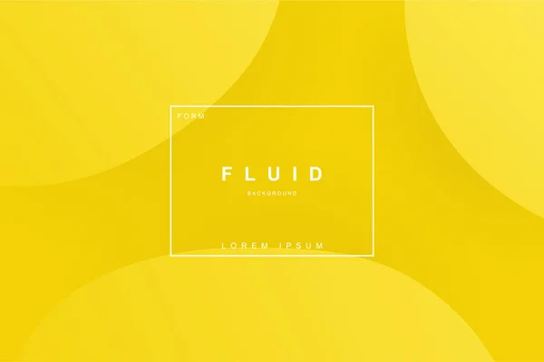 Página Aterrizaje Fluidos Fondo Amarillo Líquido Líquido Ondulado Gradiente Fluido — Vector de stock