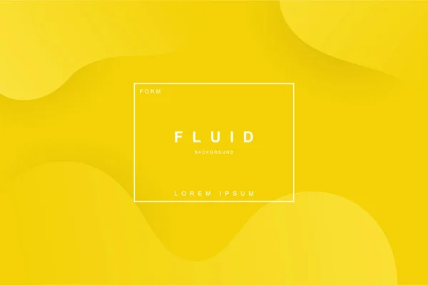 Página Aterrizaje Fluidos Fondo Amarillo Líquido Líquido Ondulado Gradiente Fluido — Vector de stock