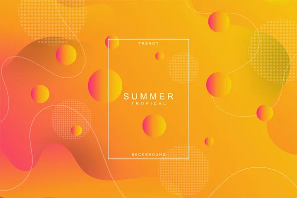 流体ランディングページ オレンジと黄色の背景 流れる 動的な形状の背景 トレンディで現代的な背景 クールなバナーデザインテンプレート — ストックベクタ