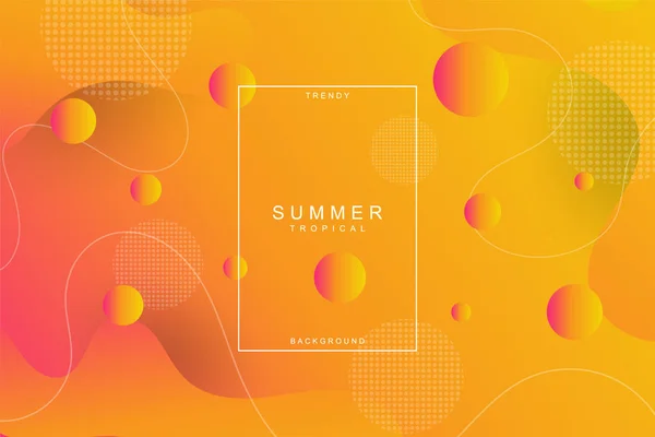 流体ランディングページ オレンジと黄色の背景 流れる 動的な形状の背景 トレンディで現代的な背景 クールなバナーデザインテンプレート — ストックベクタ