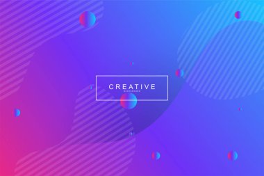 Akışkan açılış sayfası, mavi ve mor arka plan. Sıvı, sıvı, dalgalı, degrade, akan, dinamik şekil arka plan. Modaya uygun ve modern arka plan renkleri. Yaratıcı banner tasarım şablonu.