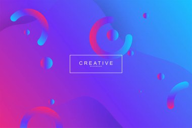 Akışkan açılış sayfası, mavi ve mor arka plan. Sıvı, sıvı, dalgalı, degrade, akan, dinamik şekil arka plan. Modaya uygun ve modern arka plan renkleri. Yaratıcı banner tasarım şablonu.