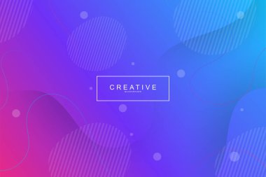 Akışkan açılış sayfası, mavi ve mor arka plan. Sıvı, sıvı, dalgalı, degrade, akan, dinamik şekil arka plan. Modaya uygun ve modern arka plan renkleri. Yaratıcı banner tasarım şablonu.