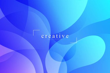 Akışkan açılış sayfası, mavi arka plan. Sıvı, sıvı, dalgalı, degrade, akan, dinamik şekil arka plan. Modaya uygun ve modern arka plan renkleri. Yaratıcı banner tasarım şablonu.