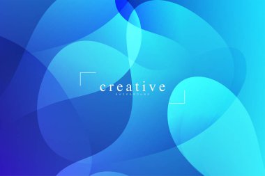 Akışkan açılış sayfası, mavi arka plan. Sıvı, sıvı, dalgalı, degrade, akan, dinamik şekil arka plan. Modaya uygun ve modern arka plan renkleri. Yaratıcı banner tasarım şablonu.