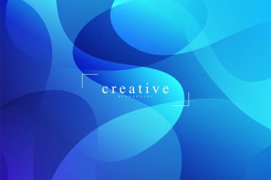 Akışkan açılış sayfası, mavi arka plan. Sıvı, sıvı, dalgalı, degrade, akan, dinamik şekil arka plan. Modaya uygun ve modern arka plan renkleri. Yaratıcı banner tasarım şablonu.