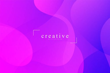 Akışkan açılış sayfası, mor arka plan. Sıvı, sıvı, dalgalı, degrade, akan, dinamik şekil arka plan. Modaya uygun ve modern arka plan renkleri. Yaratıcı banner tasarım şablonu.