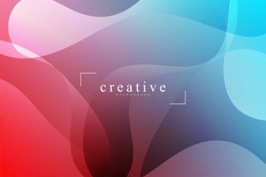 Akışkan açılış sayfası, mavi ve kırmızı arka plan. Sıvı, sıvı, dalgalı, degrade, akan, dinamik şekil arka plan. Modaya uygun ve modern arka plan renkleri. Yaratıcı banner tasarım şablonu.