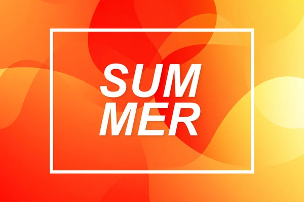 Tekutiny Abstraktní Tvar Pro Letní Pozadí Oranžové Žluté Barvy — Stockový vektor