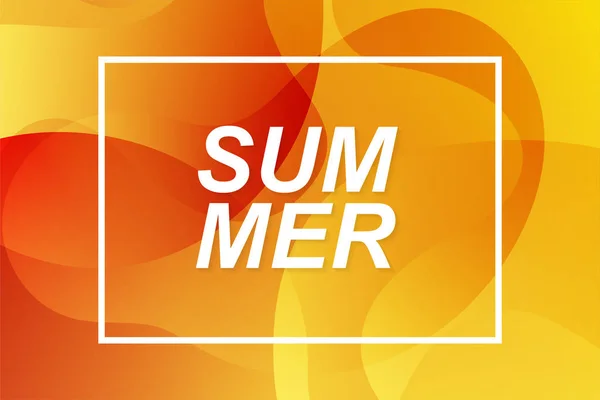 Tekutiny Abstraktní Tvar Pro Letní Pozadí Oranžové Žluté Barvy — Stockový vektor