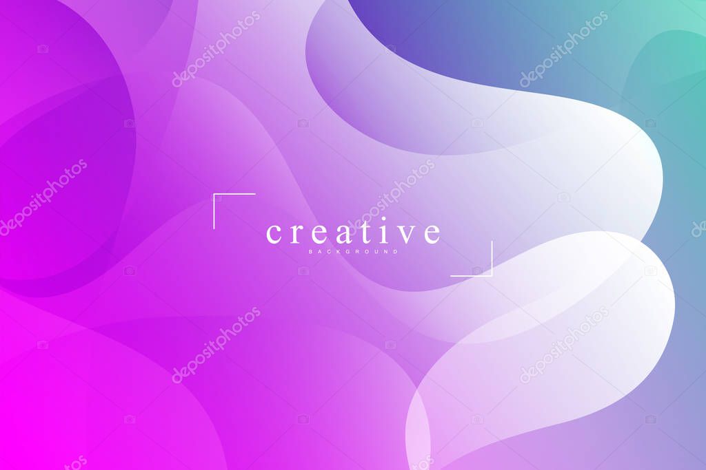Fluid landing page, blue and pink background. Fluid, liquid, wavy, gradient, flowing, dynamic shape background. Trendy and modern background colors. Creative banner design template.