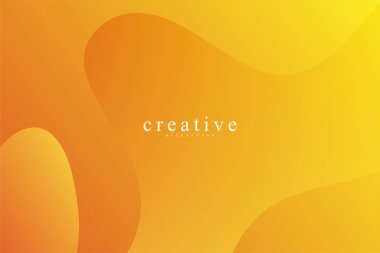 Akışkan açılış sayfası, turuncu arka plan. Sıvı, sıvı, dalgalı, degrade, akan, dinamik şekil arka plan. Modaya uygun ve modern arka plan renkleri. Yaratıcı banner tasarım şablonu.