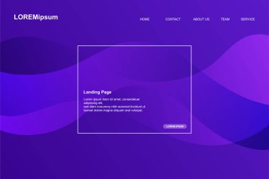 Açılış sayfası, mor arka plan. Sıvı, sıvı, dalgalı, degrade, akan, dinamik şekil arka plan. Modaya uygun ve modern arka plan renkleri. Yaratıcı banner tasarım şablonu.