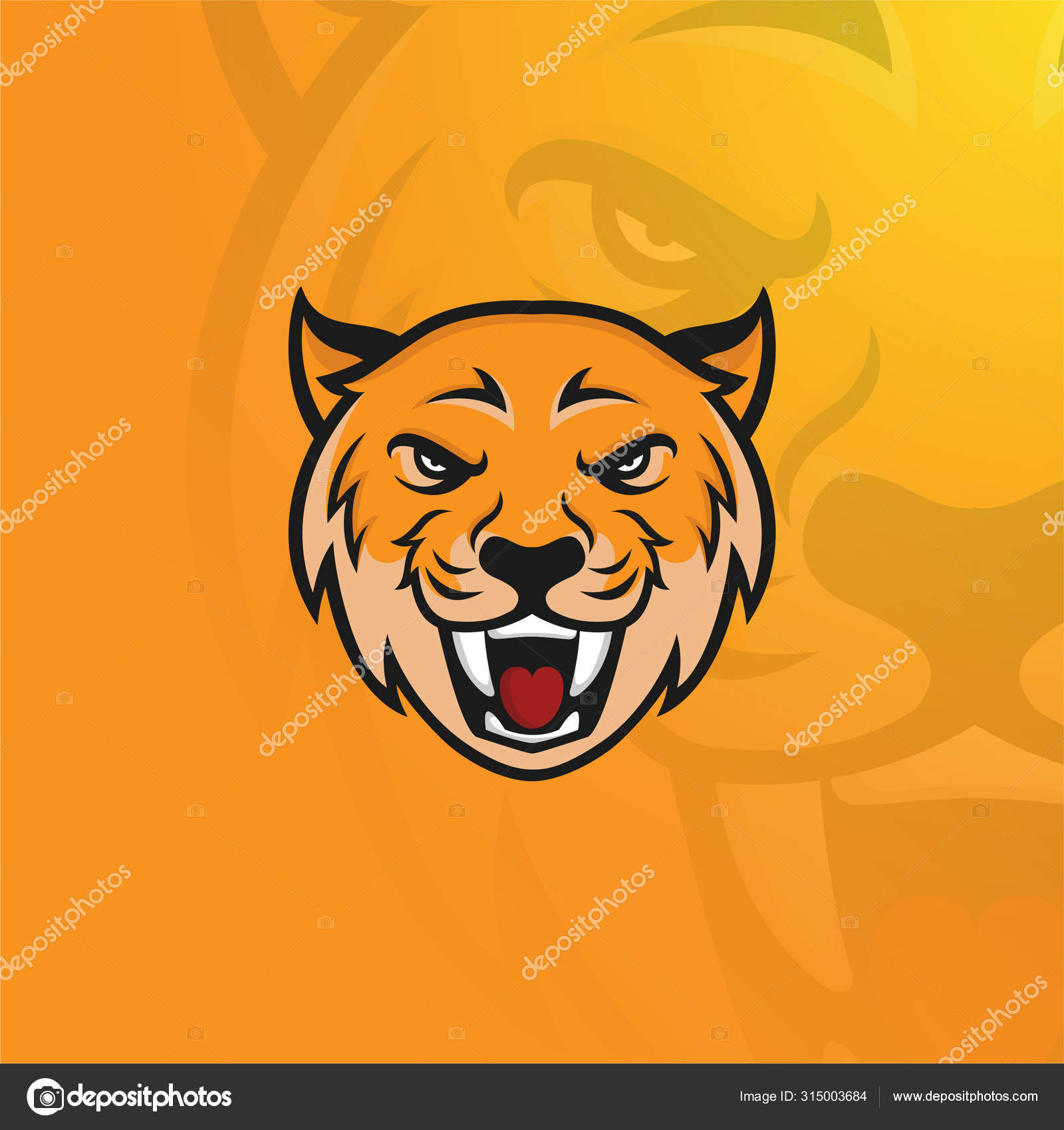 Tiger Vector Illustration Background Stock Vector Image by ...