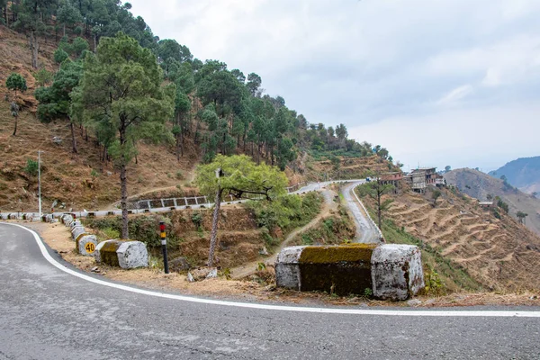 Schilderachtige Weg Door Vallei Van Banikhet Dalhousie Himachal Pradesh Met — Stockfoto