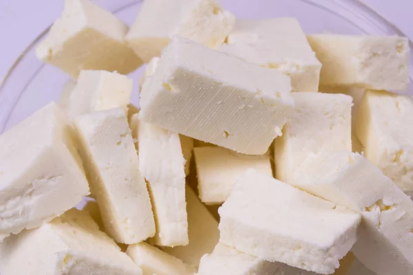 Paneer veya peynir portre, taze beyaz ev yapımı Hint panner