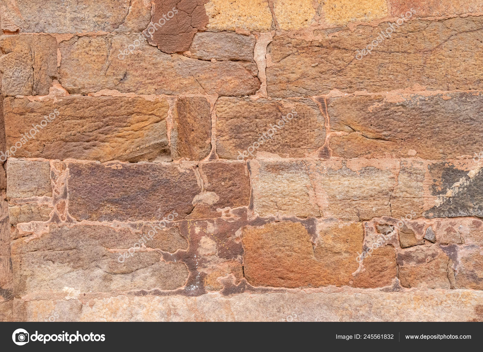 Texture Old Masonry Walls Made Natural Stones Bricks Stock Photo Virenders