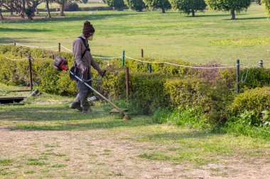 Adam kesme çim çim kesme makinesi