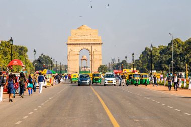 Yeni Delhi, Hindistan - Şubat , 2019. Hindistan Kapısı bir savaş notudur.