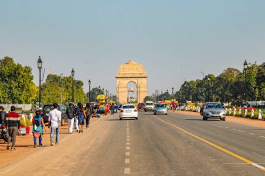 Yeni Delhi, Hindistan - Şubat , 2019. Yeni Delhi'deki Hindistan Kapısı.