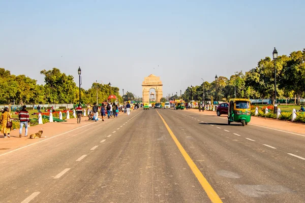 New Delhi, Indien-februari, 2019. Den India Gate är ett krig MEMO — Stockfoto