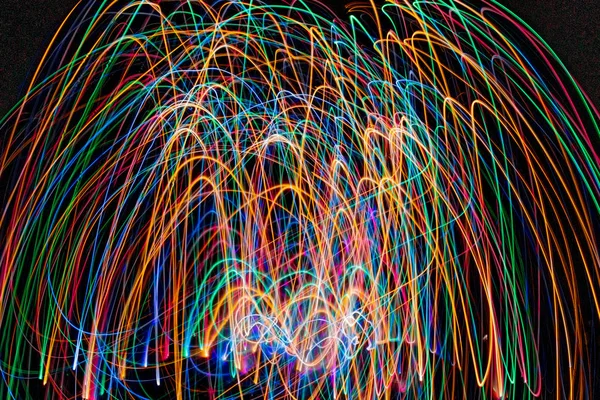 Abstract photographs of action light painting.